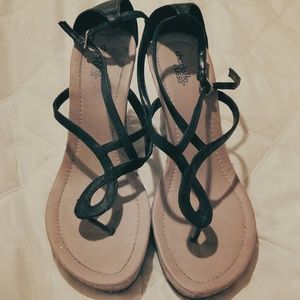 Black Charlotte Russe Wedges